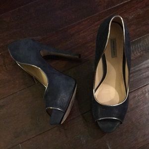 Gently Loved Classiques Peacock Blue Suede Heels